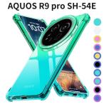 AQUOS R9 pro SH-54E 耐衝撃ケース TPU グラデーション 緑 米軍MIL規格 衝撃吸収 ワイヤレス充電対応 レンズ保護 カバー