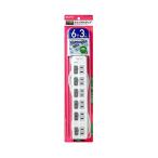 エルパ (ELPA) スイッチ付タップ コンセント 延長コード LED 上差し 6個口 3ｍ W