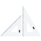 Uchida drawing instrument ウチダ製図器 三角定規 18cm×2mm 目盛り付 1-809-1802