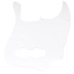 Musiclily 10 穴 JBジャズベースピックガードFender USA/Mexico製Standard Jazz Bass用、1Pホワイト