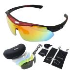 [SHENKEL]shenkeru стрельба солнцезащитные очки поляризирующая линза 1 листов усиленный линзы 4 листов рама красный 