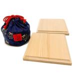 NEW 将棋駒台 新桂折将棋盤用 駒台と鈴花堂オリジナル駒袋 （フクロウ柄）