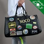 ショッピングサンタ ゴルフバッグ  メンズ 秋冬 ゴルフ バッグ ボストンバッグ ショルダーストラップ付 ワッペン スタッズ 大容量 高級感 ブラック サンタリート CG-AB2612