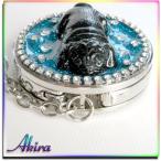 デコ パグブラック2 バッグハンガー by-akira