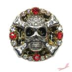 Skull Kirakira стразы Skull Swarovski декоративный элемент Golf маркер (габарит) с магнитом . зажим комплект 