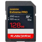 SDカード Extreme PRO 128GB 高速読み込み 耐衝撃 防水 SDXC UHS-I V30 U3 4K対応 SanDisk サンディスク SDSDXXJ-128G-GSCIN【ネコポス便配送制限2枚まで】