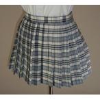 白×水色×グレーチェックプリーツスカート スカート丈30cm スクール 学校制服 通学 高校生 学生 中学生 学生服 オリジナル