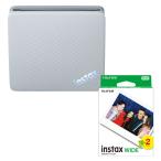 ( плёнка 20 листов имеется ) Fuji Film смартфон принтер Cheki in Stax ссылка широкий 2 Duo голубой INS LINK WIDE 2 DUO BL