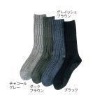 グンゼ 紳士ソックス（綿混厚地・ゆるゴム）チャコールグレー 24〜26cm　HL751-775　介護用靴下