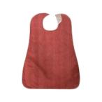 防水食事用エプロン　デニムレッド　撥水と防水で汚れを防ぐ　4571331381169