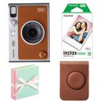 (4 позиций комплект B) Fuji Film камера мгновенной печати Cheki instax mini Evo C BR плёнка альбом специальный с футляром!Evo C Brown 