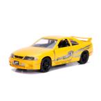  бесплатная доставка *Jada Toys 1/32 [ wild * скорость ] 1995 Ниссан Skyline GT-R (R33) желтый ( Leon ) миникар JADA99515 [ нерешительный предварительный заказ ]