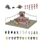 送料無料◆セット販売 情景小物006-1R 御輿・行灯1R＋030-4 祭の櫓4＋ザ・人間143 お寺の人々＋144 盆踊りの人々 1/150(Nゲージ) 鉄道模型 【1月予約】