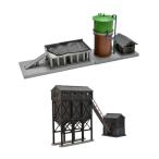 送料無料◆セット販売 338031/324355 トミーテック 情景小物081-3 給水塔・給炭台A3＋103-2 給炭ホッパー2 1/150(Nゲージサイズ) 鉄道模型 【5月予約】