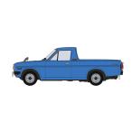 Hasegawa 1/32 Datsun Sunny грузовик (B121) средний период type Short корпус ( голубой ) совершенно новый золотой type пластиковая модель EM02-M-BL [12 месяц предварительный заказ ]