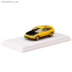 ホビージャパン 1/64 HondaCR-X SiR (EF8) / カスタムバージョン ＋ カーボンボンネット Yellow ミニカー HJ641005CRY （ZM66356）