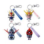 ガンプラくん 立体ラバーマスコットキーチェーン 4種セット (エールストプラくん/ビルドストプラくん/ジオプラくん/ドムプラくん) （ZP157448）
