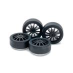 タミヤ ローフリクション小径ローハイトタイヤ（26mm）＆カーボン強化