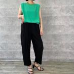 アンナケリー ANNA KERRY 8/10レングスズアーブパンツ BLACK 38 レディース 夏 Mサイズ 59252604 ウエストゴム バルーンシルエット 綿ナイロン 送料無料 25春夏