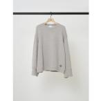 YENN イエン WIDE CUFF SWEATSHIRT TOP GRAY YENN スウェットシャツ ワイドスリーブ 綿100% ロゴ刺繍 カジュアル プルオーバー オリジナルデザイン トレンド