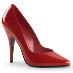 ハイヒール パンプス 大きいサイズ 小さいサイズ 赤 レッド エナメル Pleaser プリーザー 13 cm ヒール レディース メンズ ピンヒール ポインテッドトゥ 即納