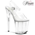 Pleaser プリーザー 20cm ヒール クリアヒール キャバ サンダル 厚底 20 センチ ヒール ポールダンス 靴 超厚底 ハイヒール レディース メンズ 即納 取寄