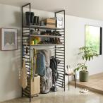 ショッピング棚 ブルックリンハンガーラック 幅120cm 棚3枚・ハンガー1段タイプ 衣類収納 コートハンガー コート掛け 631803