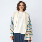 カウチン風 ダブルジャカード ニットコーディガン ニット セーター ニットジャケット ニットコート 136001