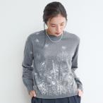 花柄刺しゅう ニットプルオーバー ニット セーター ニットセーター 150501