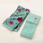 バス用品 トイレ用品 トイレマット 便座カバー シビラ トイレタリー〈フラワーガーデン〉 ハンドタオル（約34×80cm）・ペーパーホルダーカバー2点セット 863526