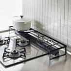 ショッピング排気口カバー ≪排気口カバー付き 幅79.5cm≫ 頑丈ブラックコンロ奥ラック キッチン用品収納 コンロ周り収納 H91828