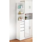 隙間収納 幅25cm 洗面所 トイレ ラック トイレットペーパー ランドリー 日本製 デッドスペース 空間 取り出しやすい2面オープン奥行29.5cm 526627