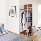 お手軽間仕切り パネル収納ハンガーラック 板タイプ ハンガー1段棚1枚 幅60cm リビング収納 パーテーション 間仕切り 589707