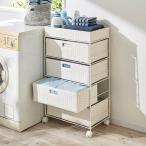 ショッピングラタン ラタン調バスケットワゴン 幅50.5cm トイレ 洗面所 ランドリー収納 洗面所収納 隙間収納 587616