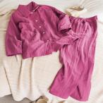 肌面ふんわり起毛三重ガーゼ 寝返り自由 快眠パジャマ プレミアム レディース 冬用 綿100％ 614805