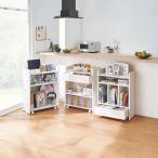 ショッピング机 隠せるカウンター下収納 マルチタイプ 幅59高さ80cm 机 サイド 脇机 586156