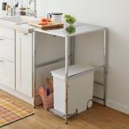 幅と高さが伸縮できるステンレス作業台 幅30-45cm 奥行60cm キッチン収納 レンジ台 キッチンラック 630410