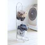 ステンレスランドリーバスケット２段 大 トイレ 洗面所 ランドリー収納 ランドリー 洗濯かご LM0187