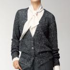 ショッピングスパンコール スパンコール糸使い Vネック カーディガン ファッション ニット セーター PC6037