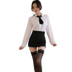 コスプレ セクシー教師 Yシャツ スカート ネクタイ ストッキング 4点セット/教師 OL