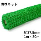 防球ネット ロール 37.5ｍｍ角目 1ｍ×30ｍ 緑 ポリ有結バッティングネット 野球 他スポーツ全般 防獣 防鳥 簡易フェンス