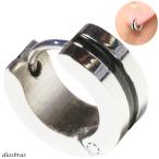 Yahoo! Yahoo!ショッピング(ヤフー ショッピング)ステンレス フープピアス  10mm ブラック 黒 金属アレルギー シンプル 小さめ リング  メンズ レディース 中折れ式