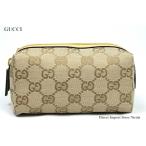 グッチポーチ GUCCI GG柄キャンバス コスメポーチ 29596G ベージュ×ライトイエロー