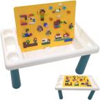 2way ブロック テーブル 子供用 おえかきテーブル 天板下収納 プレイテーブル ブロックテーブル 軽量 知育 子供部屋 キッズルーム 保育園 幼稚園 キッズ こども