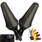 Discover winds バイク シーケンシャルウインカー デイライト 視認性抜群 美しいシルエット 12V 高品質素材 高耐久性 防水 左右セット ホワイト