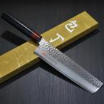 菜切包丁 180mm 菜切り 33層ダマスカス V金10号 コバルト合金 ステンレス 槌目 ミルフィーユ 6寸 SETOカトラリー 鋭い切れ味永続き! I-6