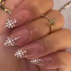  snow хлопья нейл-арт g Ritter пудра French Рождество новый год стиль розовый снег. кристалл зима ногти искусственные ногти накладные ногти 