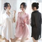 [D-C10142] Night одежда sexy Ran Jerry рубашка способ пижама Mini One-piece baby doll салон одежда неглиже короткий рукав лента 