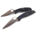 SPYDERCO Spy daruko Pacific соль H-1 сталь прямой лезвие волна лезвие FRN руль черный складной нож [241018]