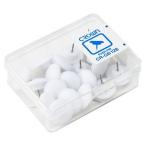 クラウングループ カラー画鋲 20本 白 CR-GB128-W 1個